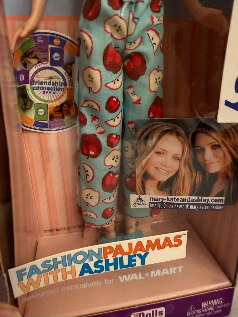 NIB Vintage 2002 Mary-Kate & Ashley Fashion Pajamas Dolls Mattel Walmart Excl